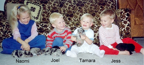 our children with aussie pups